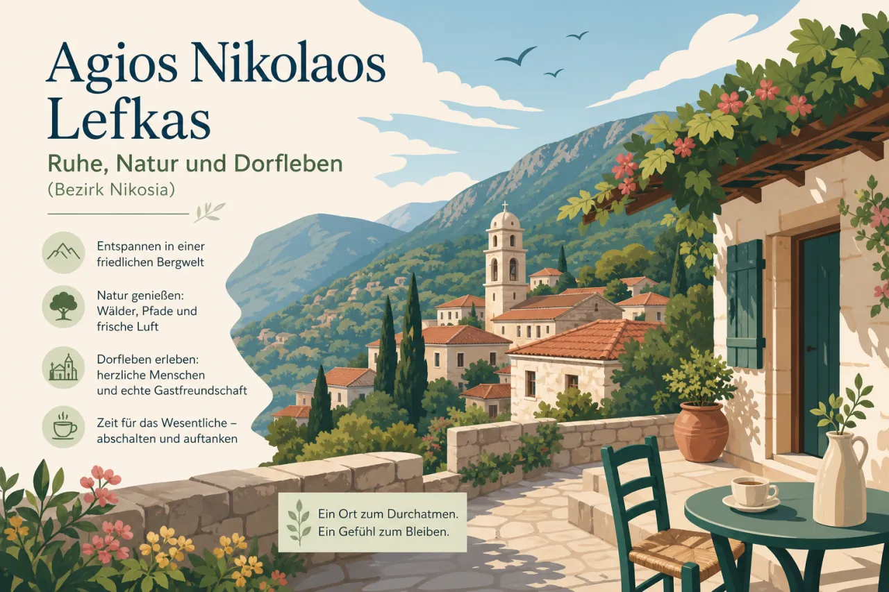 Agios Nikolaos Lefkas: Ein ruhiges Dorf mit beeindruckender Natur