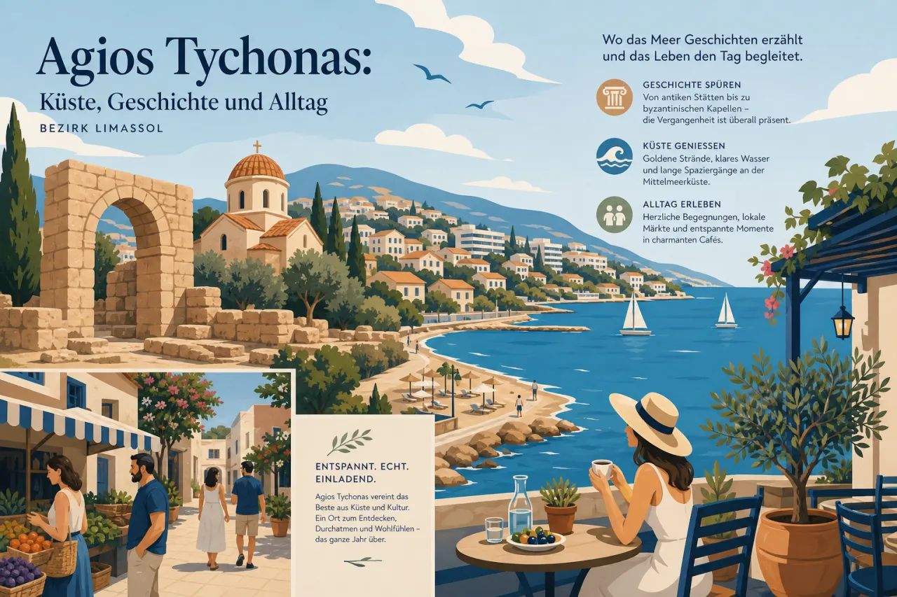Agios Tychonas: Moderne Annehmlichkeiten und historische Bedeutung