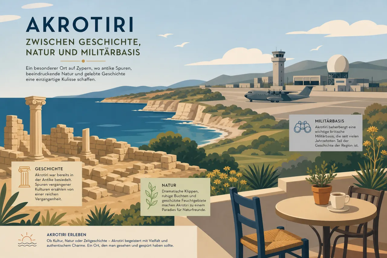 Akrotiri: Historische Stätten und moderne Entwicklungen