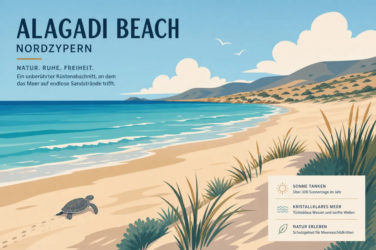 Alagadi Beach (Kyrenia, Nordzypern): Naturstrand und Schildkrötenschutz