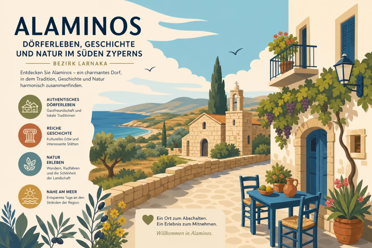 Alaminos: Historische Stätten und authentisches zyprisches Dorfleben