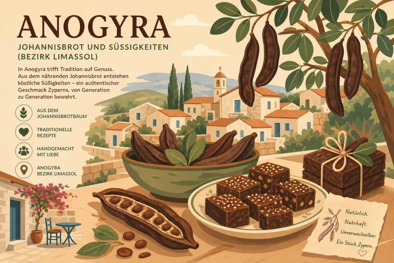 Anogyra: Berühmt für Johannisbrot und traditionelle Süßigkeiten