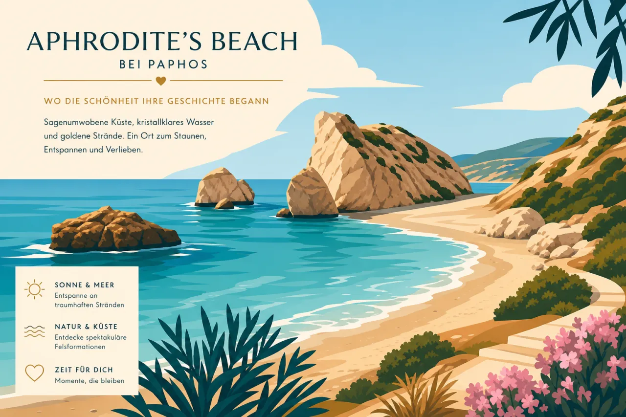 Aphrodite's Beach (Nähe Paphos): Mythen und malerische Ausblicke