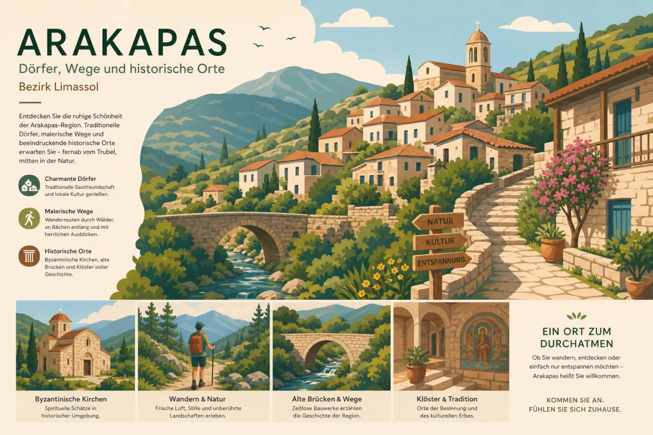 Arakapas: Malerische Landschaften und historische Stätten
