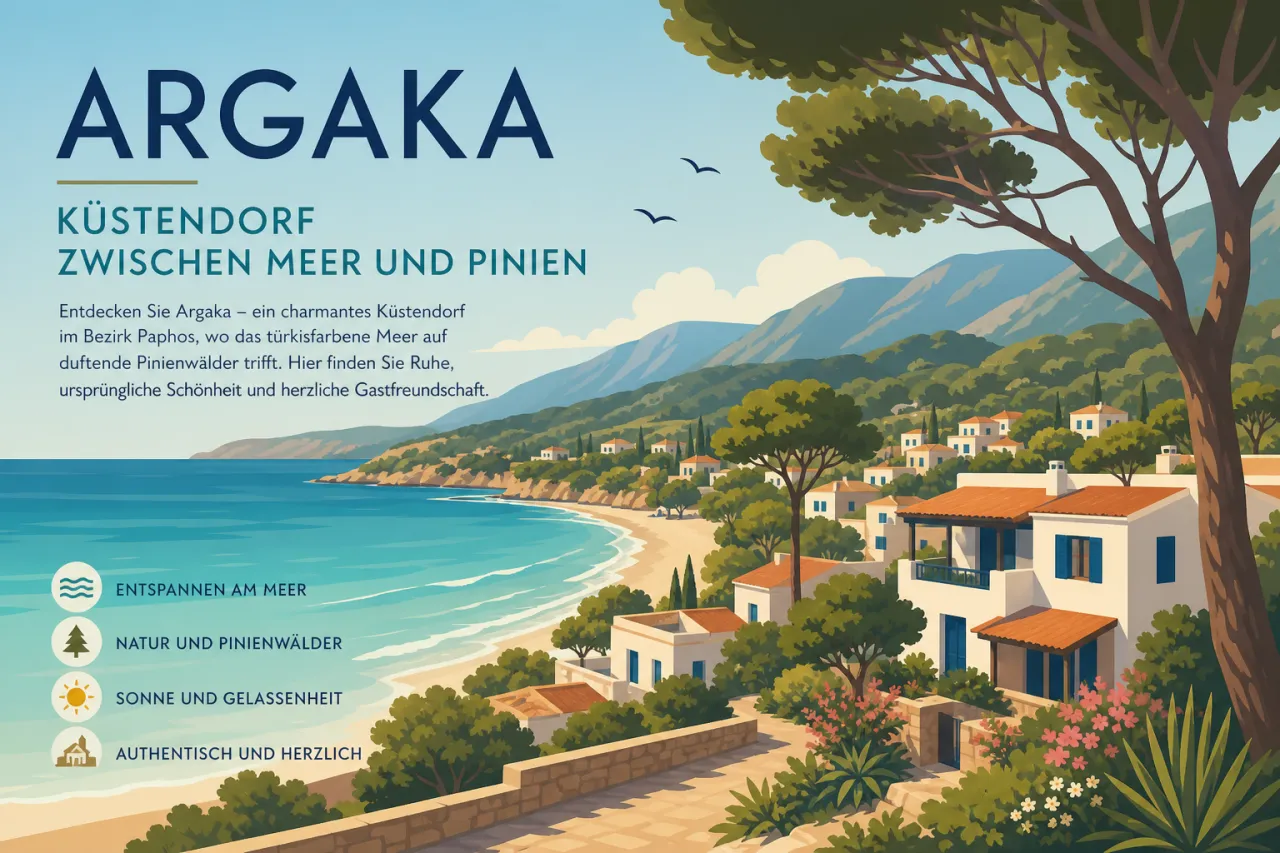 Argaka: Ein malerisches Dorf an der Küste