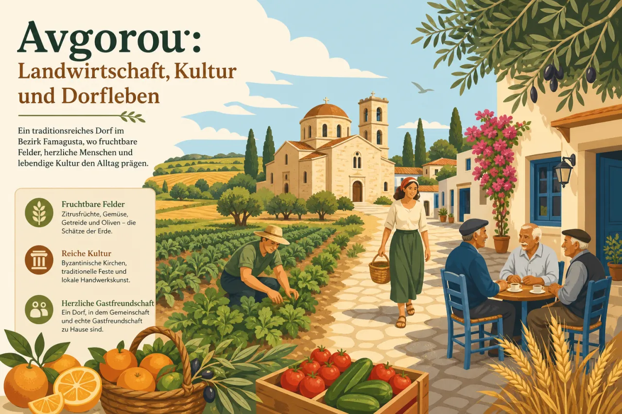 Avgorou: Landwirtschaft und Kultur im Herzen des Dorfes