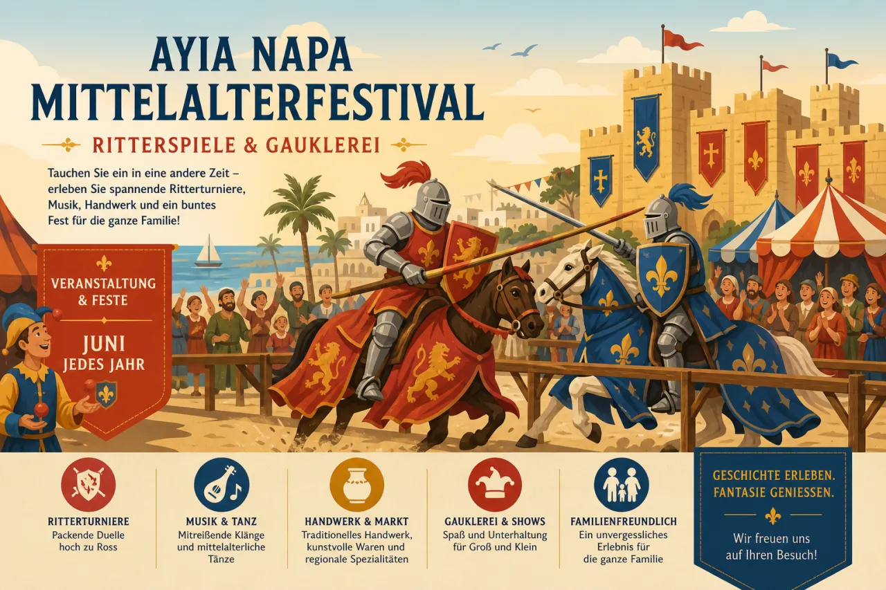 Ayia Napa Mittelalterfestival: Reise in die Vergangenheit mit Ritterspielen und historischen Darbietungen