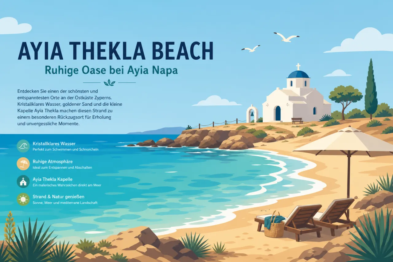Ayia Thekla Beach (Ayia Napa): Ruhige Oase abseits des Trubels