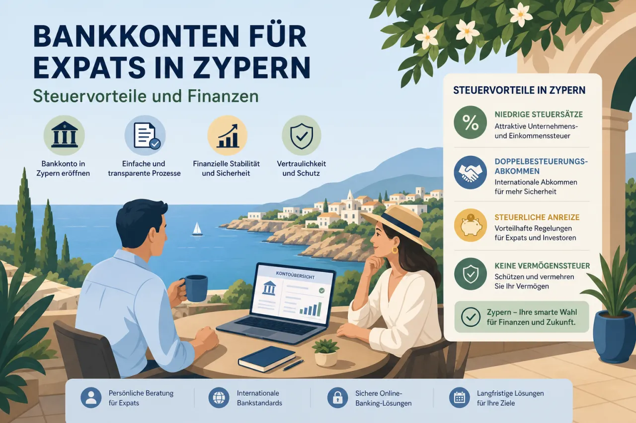 Bankkonten und Finanzdienstleistungen für Expats in Zypern eröffnen