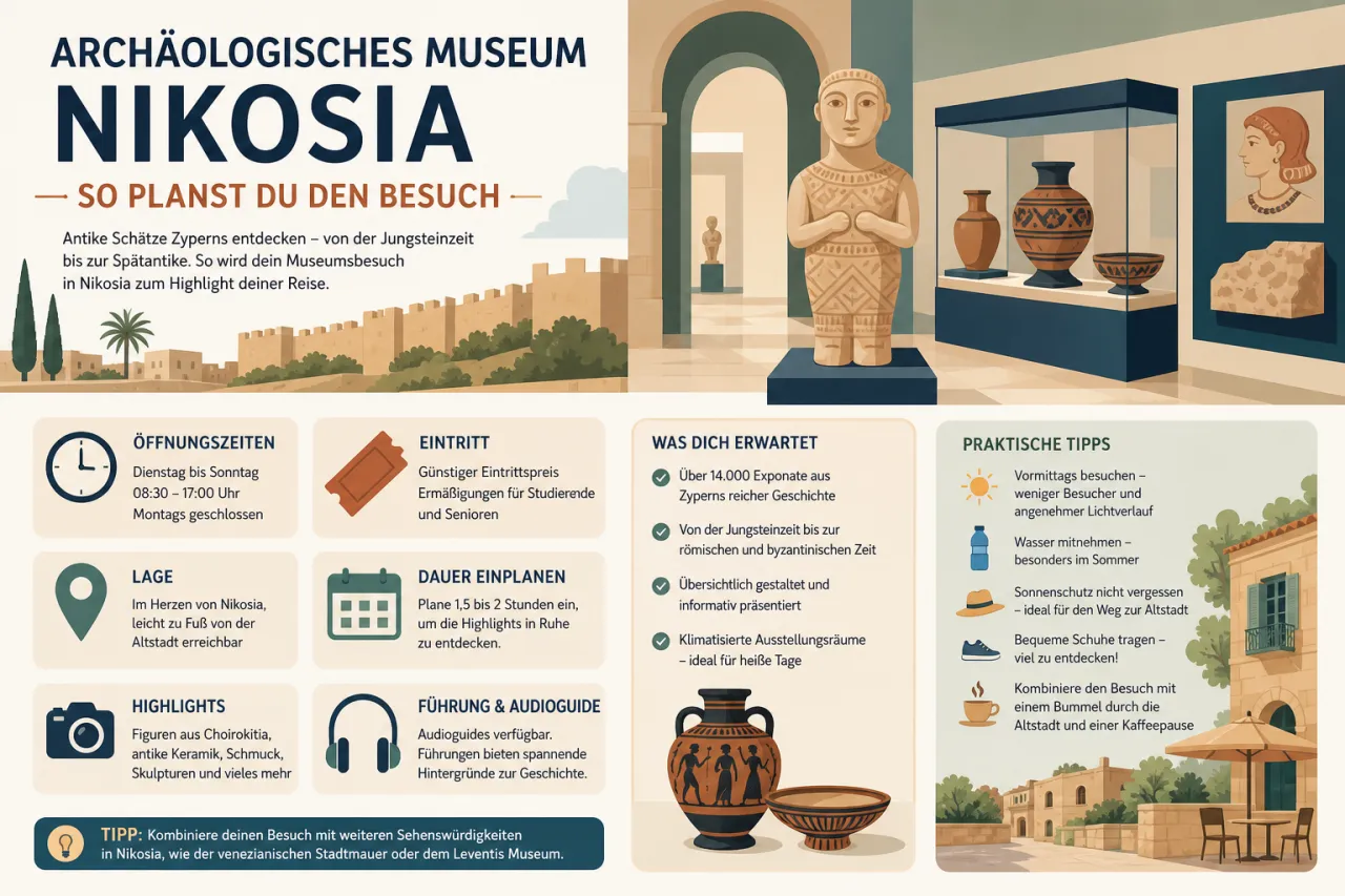 Besuche das Archäologische Museum in Nikosia