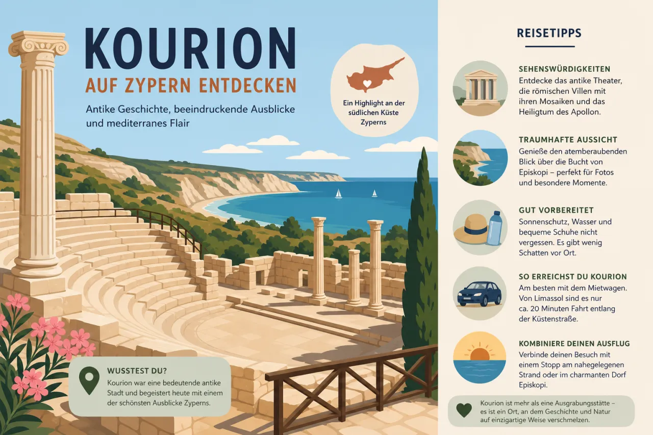 Besuche die antike Stadt Kourion