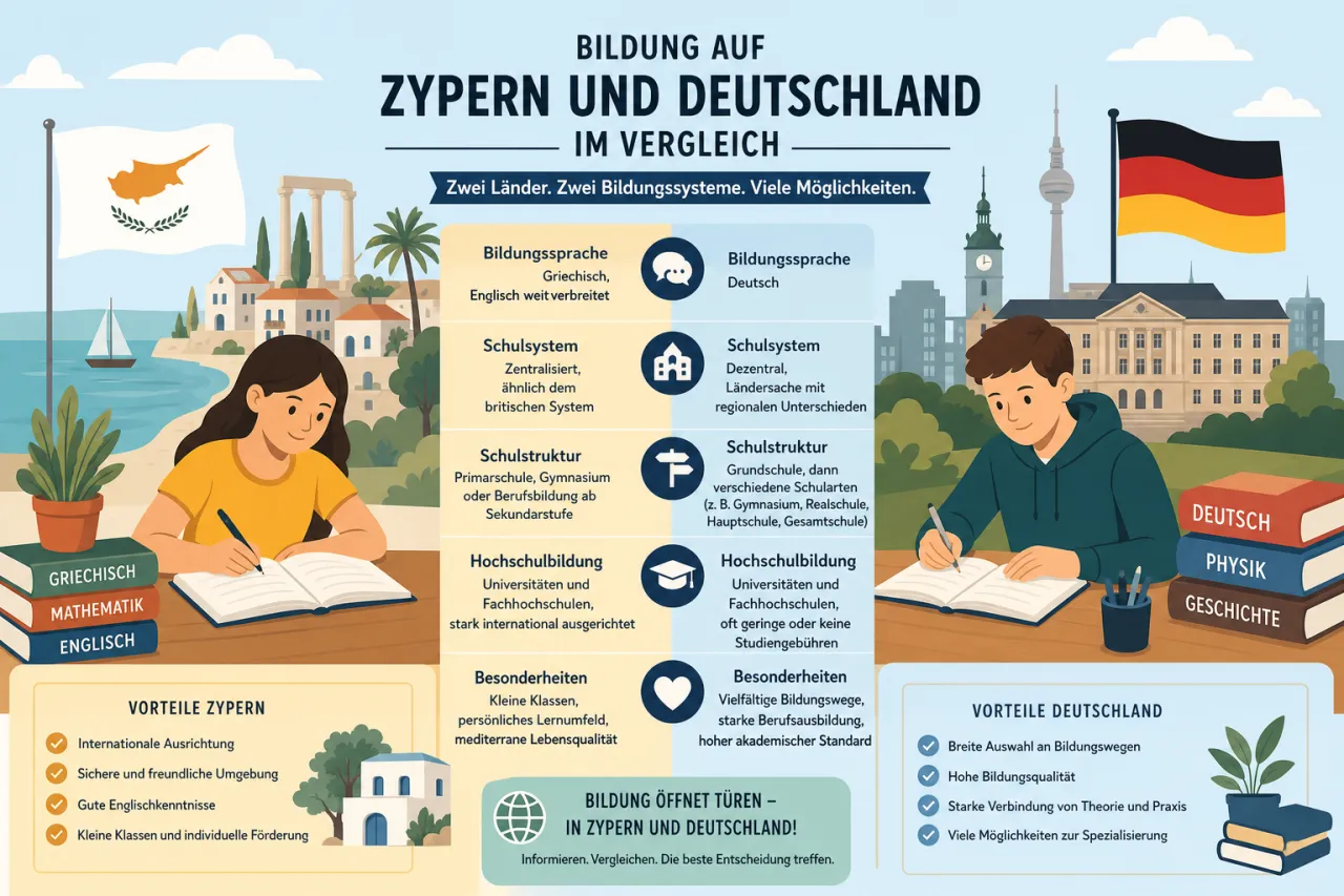 Bildung auf Zypern: Unterschiede zwischen deutschen und zypriotischen Schulen