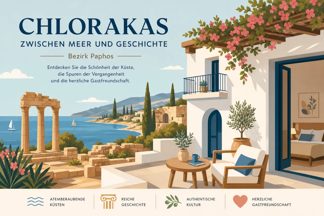 Chlorakas: Moderne Annehmlichkeiten und historische Wurzeln