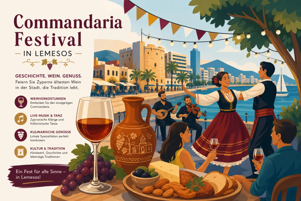 Commandaria Festival in Lemesos: Feiere den berühmten Wein Zyperns