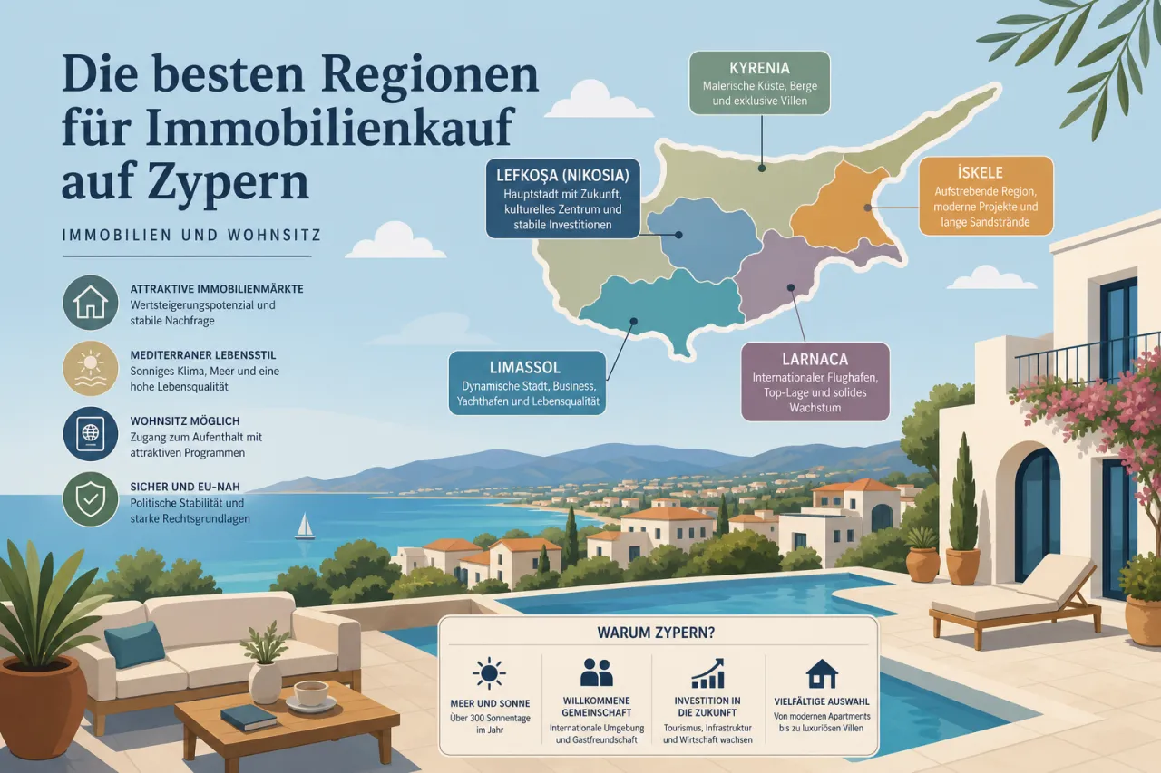 Die besten Regionen zum Immobilienkauf auf Zypern