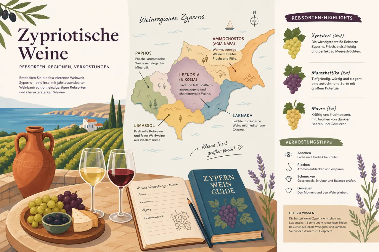 Ein Leitfaden für zypriotische Weine und Verkostungen