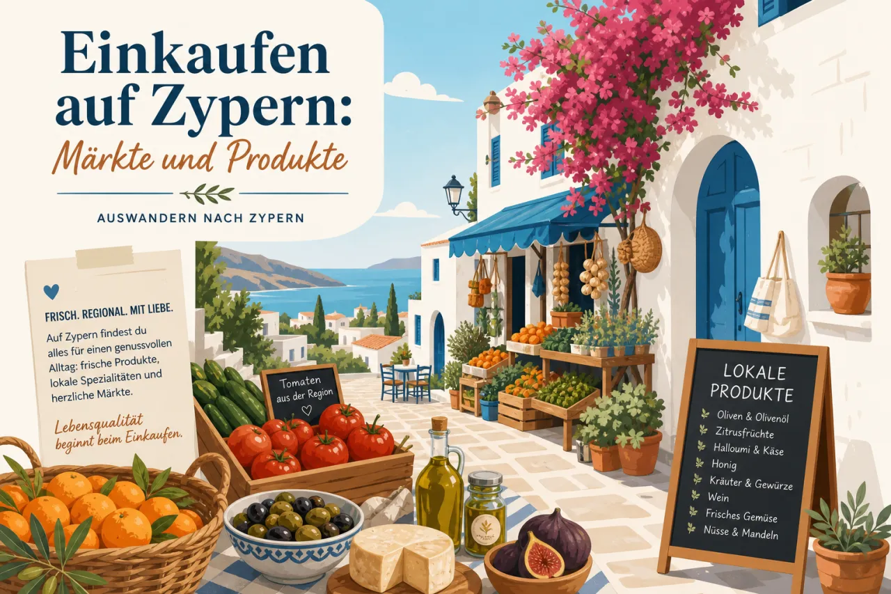 Einkaufen auf Zypern: Märkte, Supermärkte und lokale Produkte