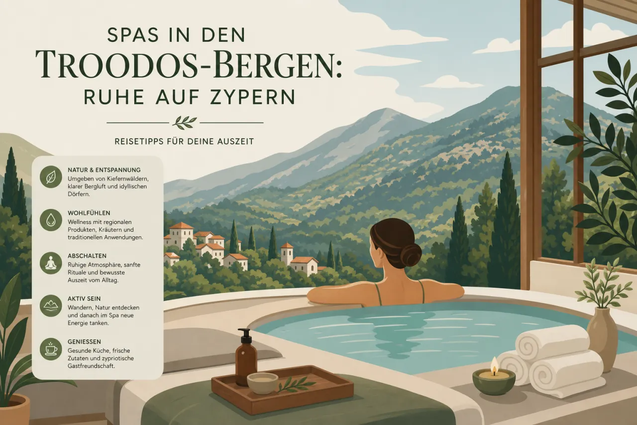 Entspanne in einem der Spas in den Troodos-Bergen