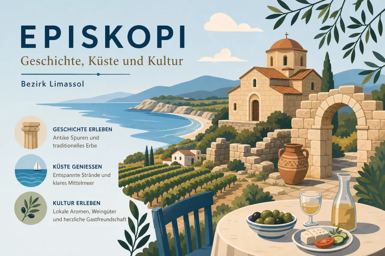 Episkopi: Historische Stätten und moderne Kultur