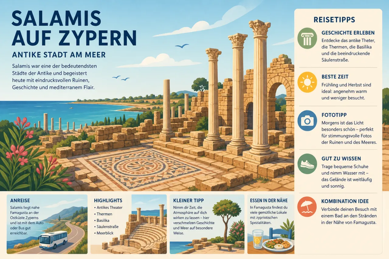 Erkunde die antike Stadt Salamis