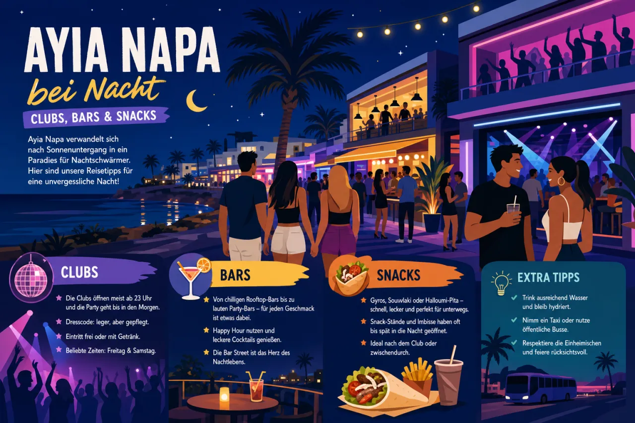 Erlebe das Nachtleben von Ayia Napa