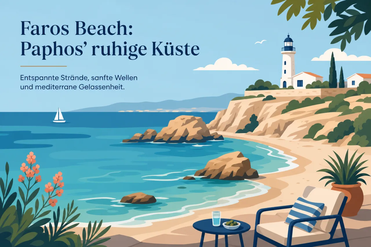 Faros Beach (Paphos): Malerische Küste und entspannte Atmosphäre