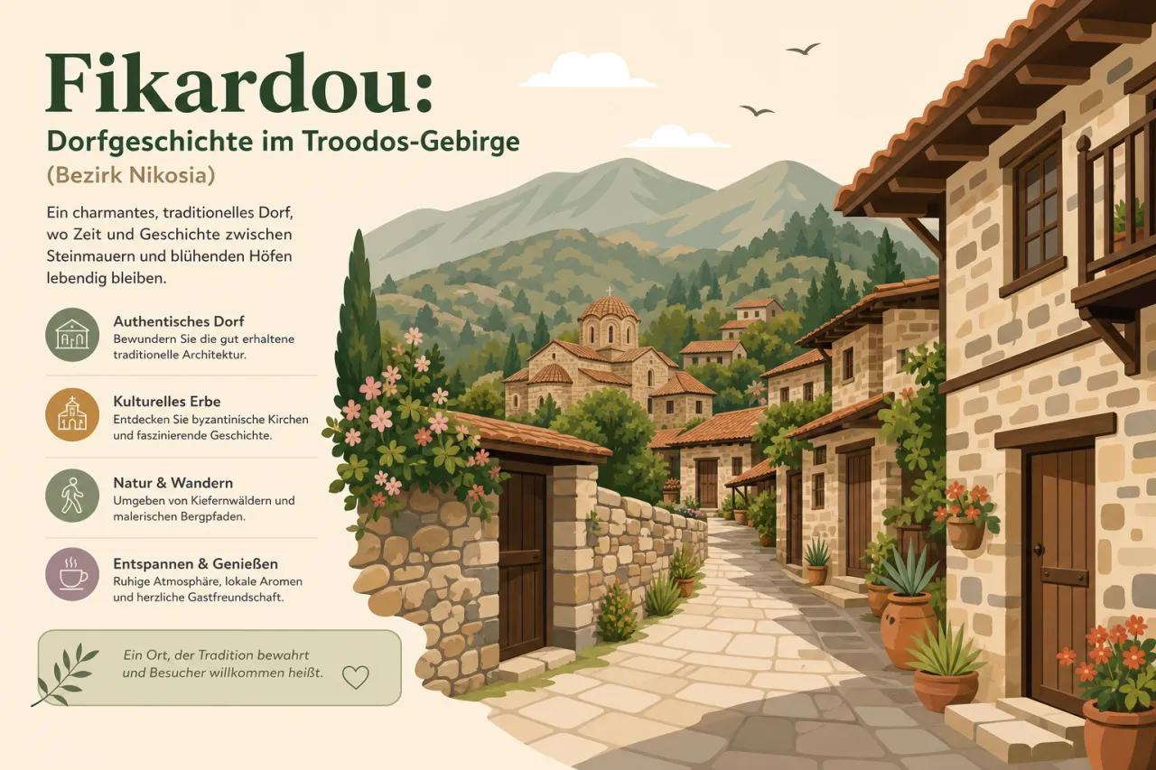 Fikardou: Ein malerisches Dorf mit reicher Geschichte
