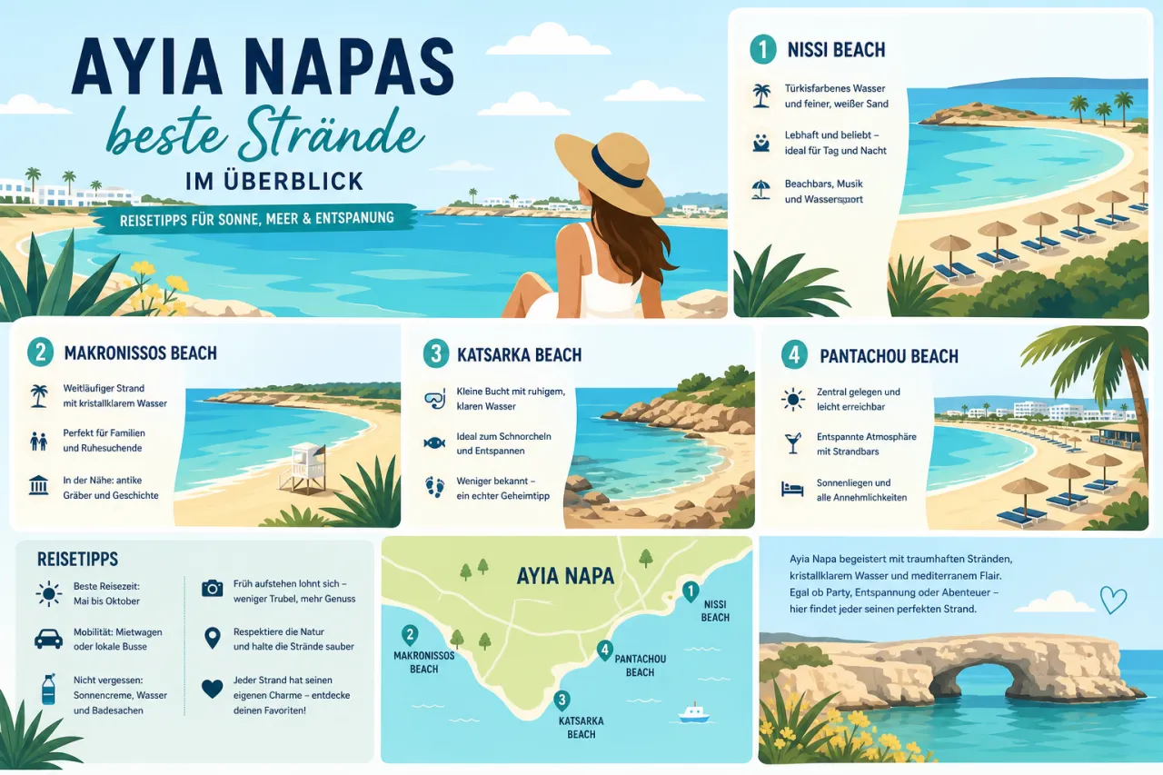 Genieße die Strände von Ayia Napa