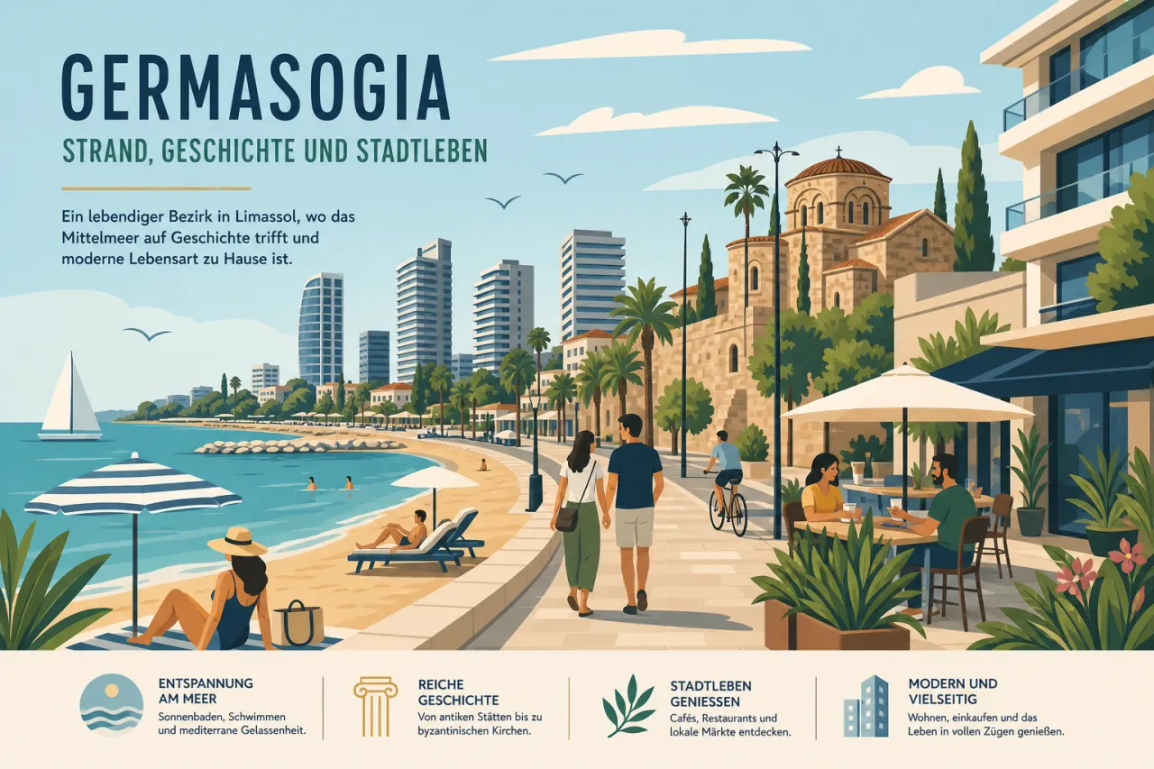 Germasogia: Moderne Annehmlichkeiten und historische Bedeutung