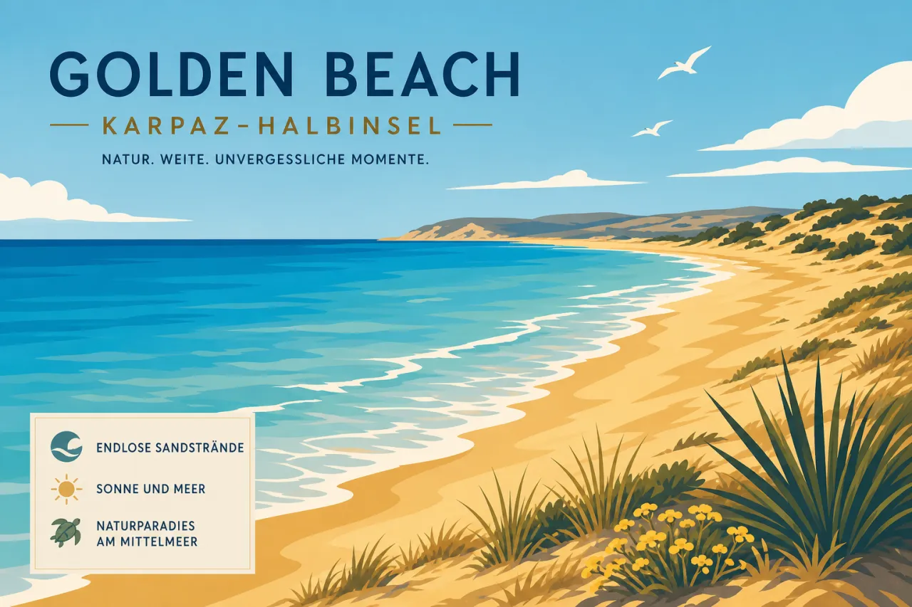 Golden Beach (Nordzypern): Endlose Sanddünen und klares Wasser