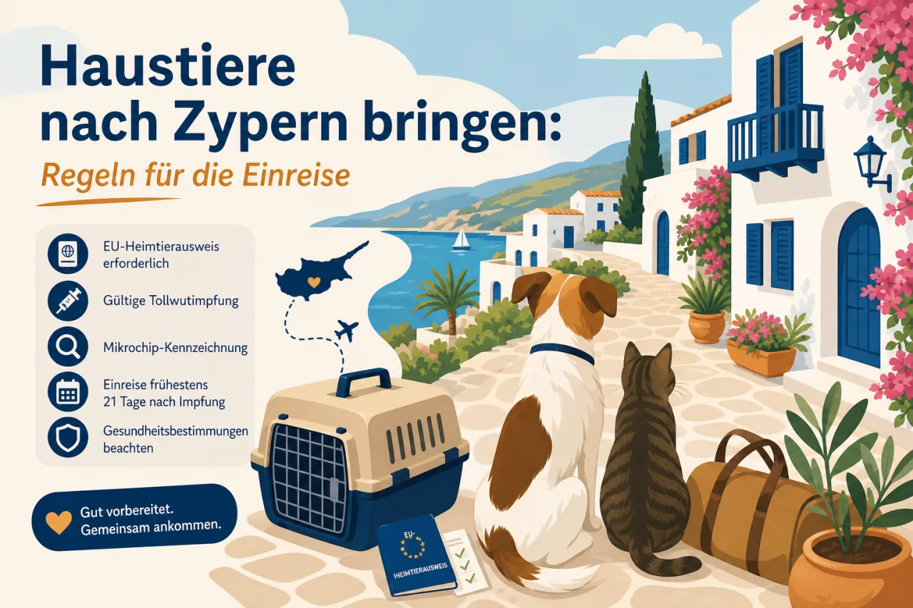 Haustiere mit nach Zypern bringen: Einreisebestimmungen und Tipps für Auswanderer