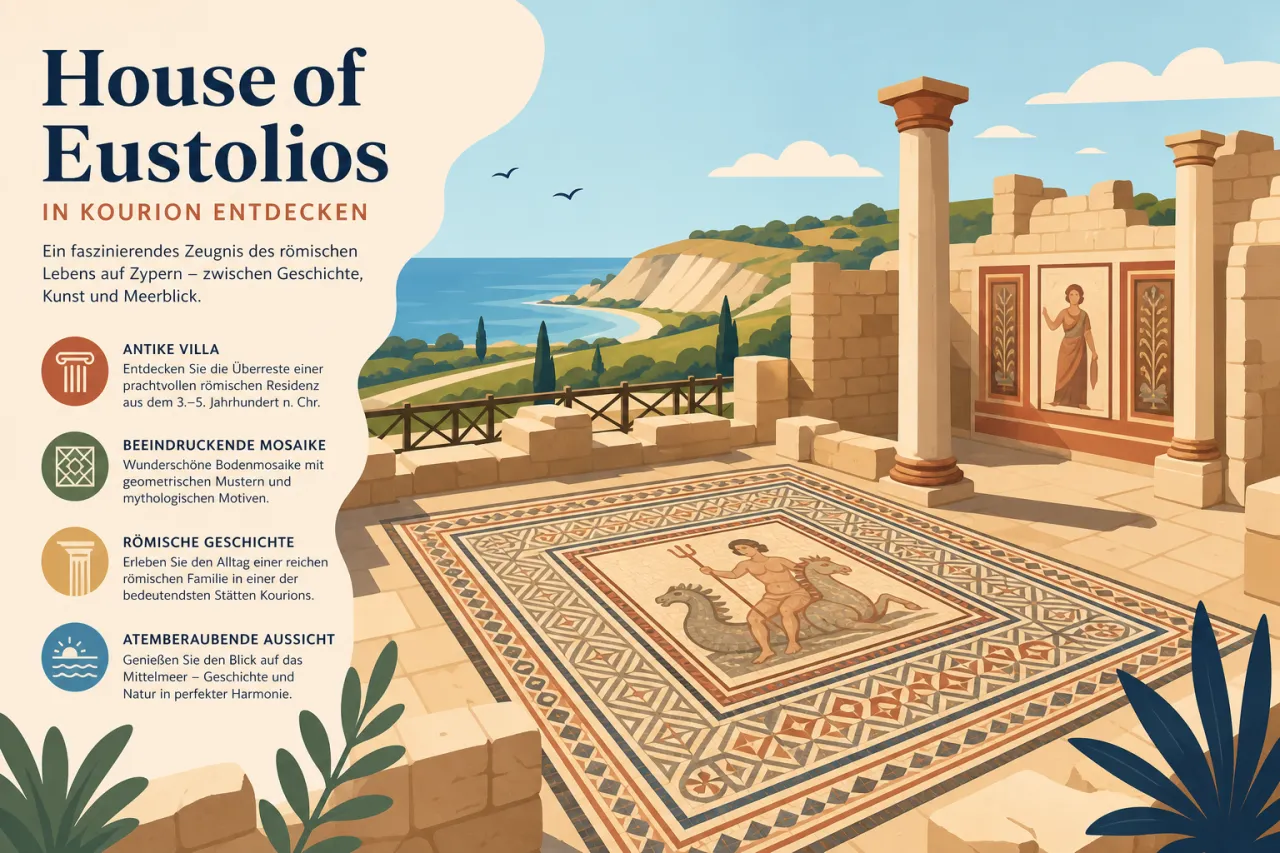 House of Eustolios: Römische Mosaiken und Villen in Kourion entdecken