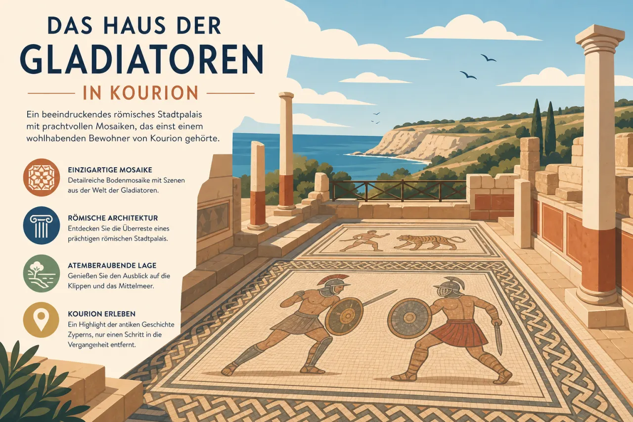 House of the Gladiators: Römische Mosaiken in Kourion bewundern