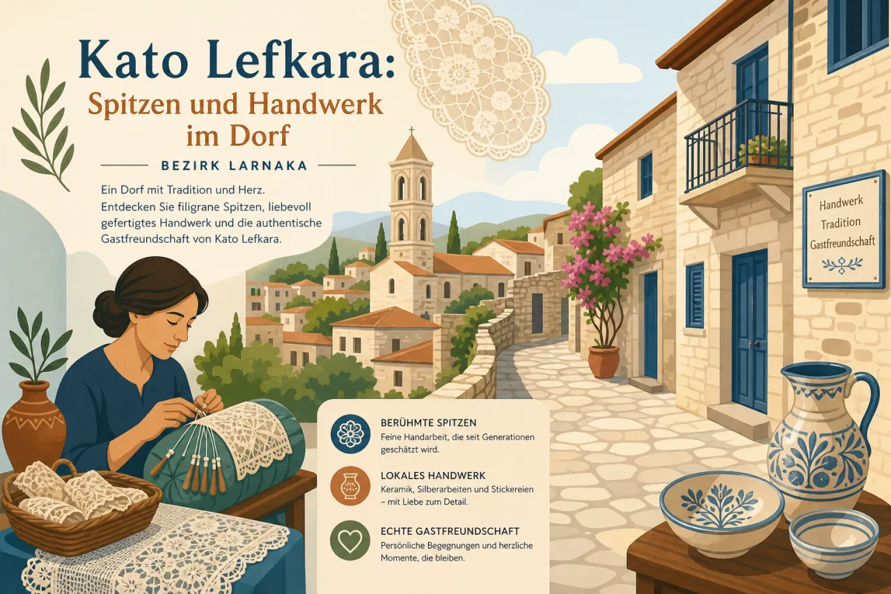 Kato Lefkara: Berühmt für Spitzenklöppelei und traditionelle Handwerkskunst