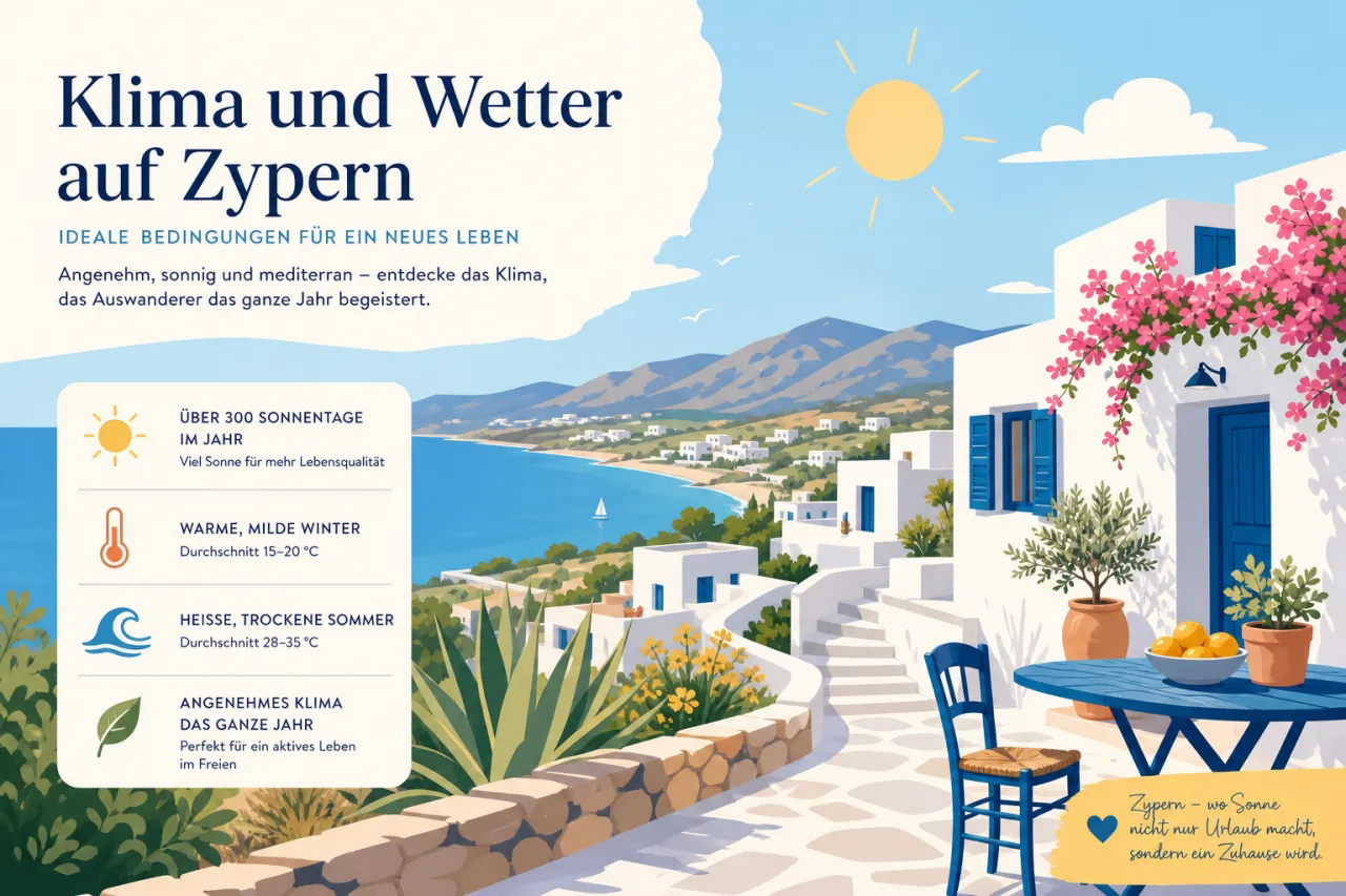 Klima und Wetter auf Zypern: Was dich als Auswanderer erwartet