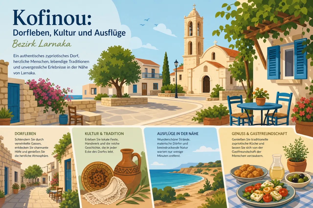 Kofinou: Authentisches Dorfleben und kulturelle Vielfalt