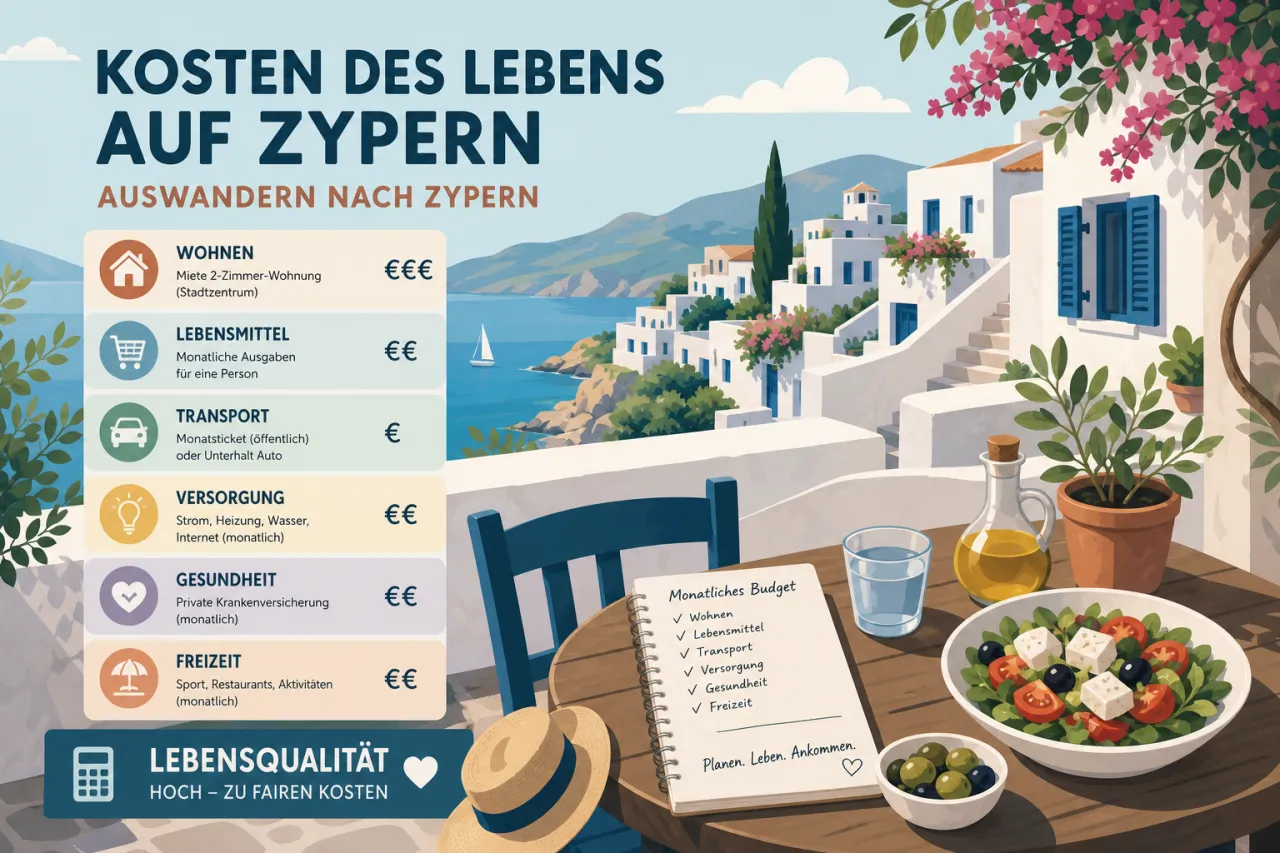 Kosten des Lebens auf Zypern: Was du wissen musst