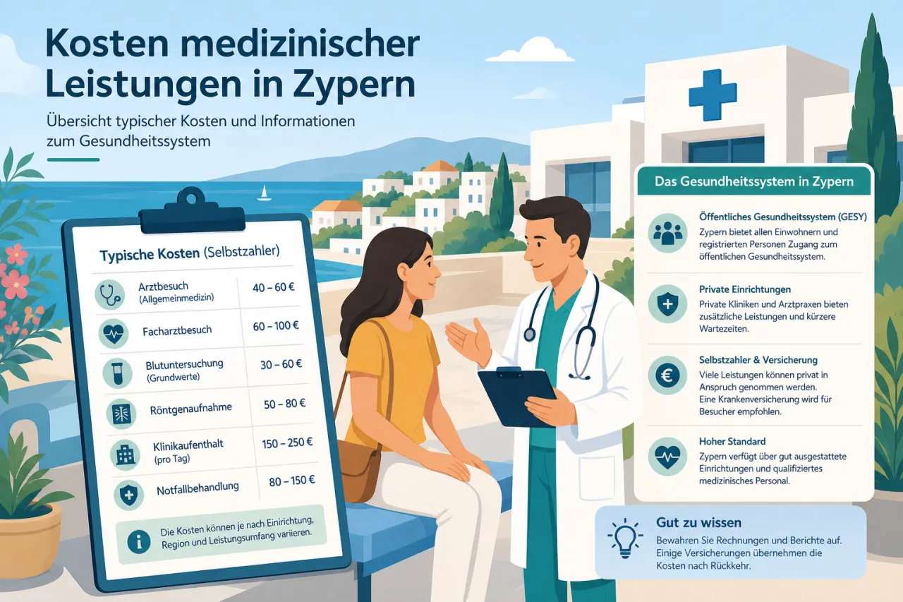 Kosten medizinischer Leistungen in Zypern