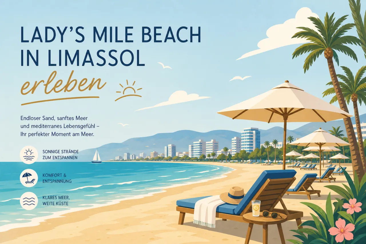 Lady's Mile Beach (Limassol): Weitläufiger Strand für die ganze Familie