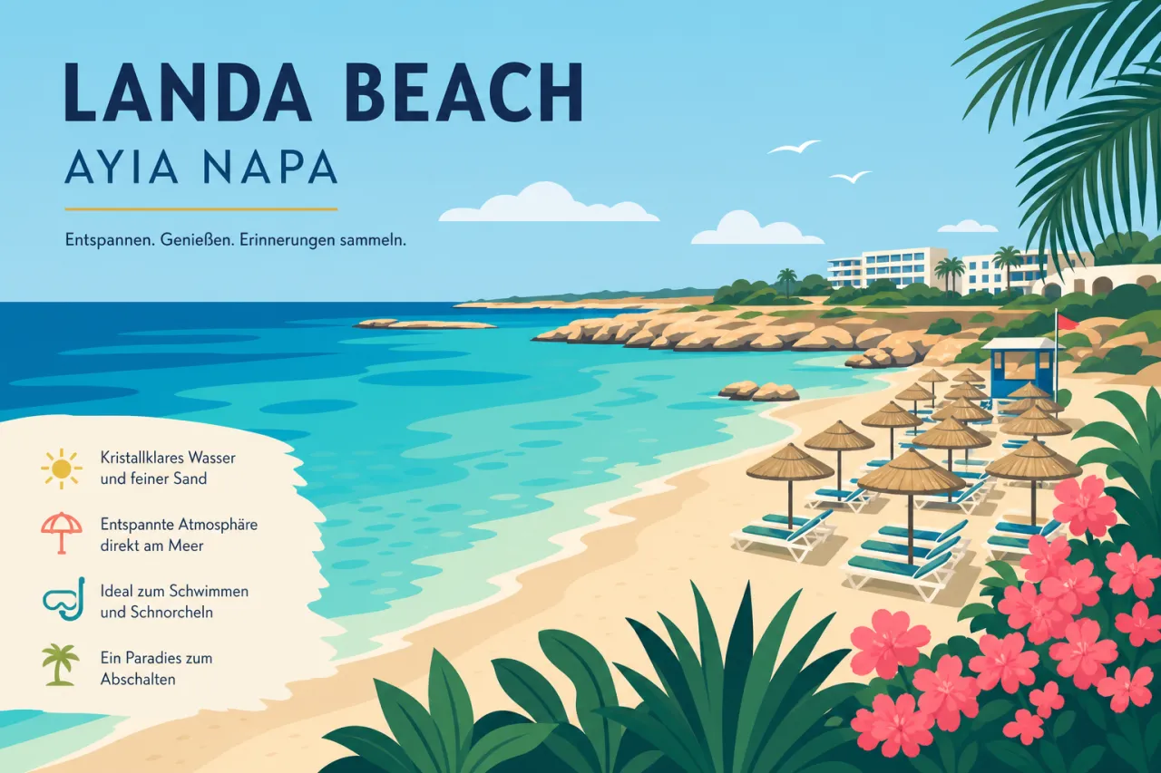 Landa Beach (Ayia Napa): Entspannter Strand mit weichem Sand