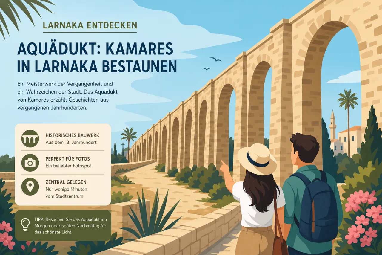 Larnaka Aqueduct (Kamares): Historisches Aquädukt in Larnaka bestaunen
