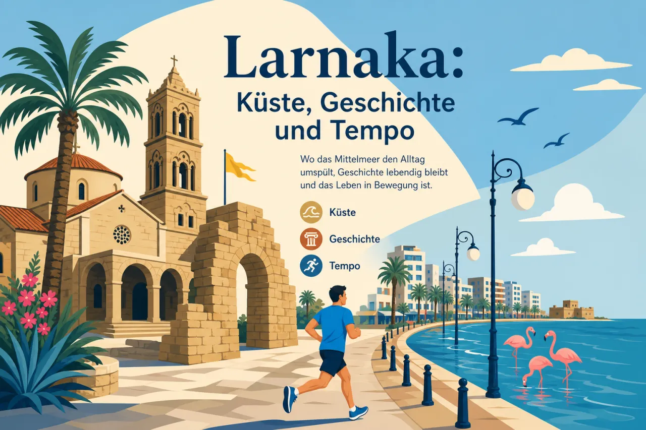 Larnaka: Küstenstadt mit historischen und modernen Attraktionen