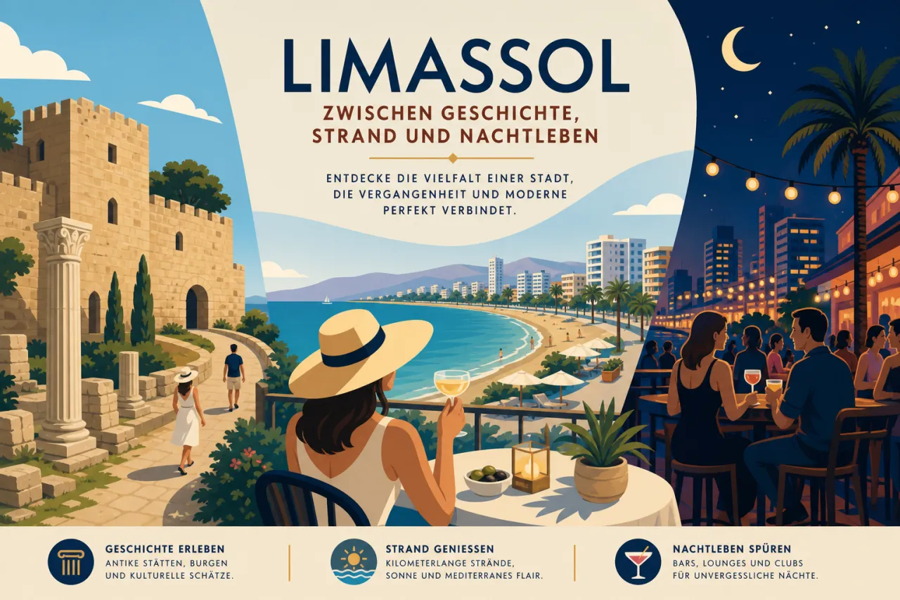 Limassol: Pulsierende Küstenstadt mit historischen und modernen Attraktionen