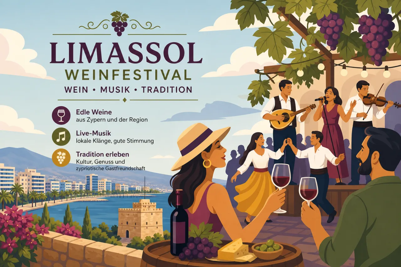 Limassol Weinfestival: Weinproben und festliche Atmosphäre