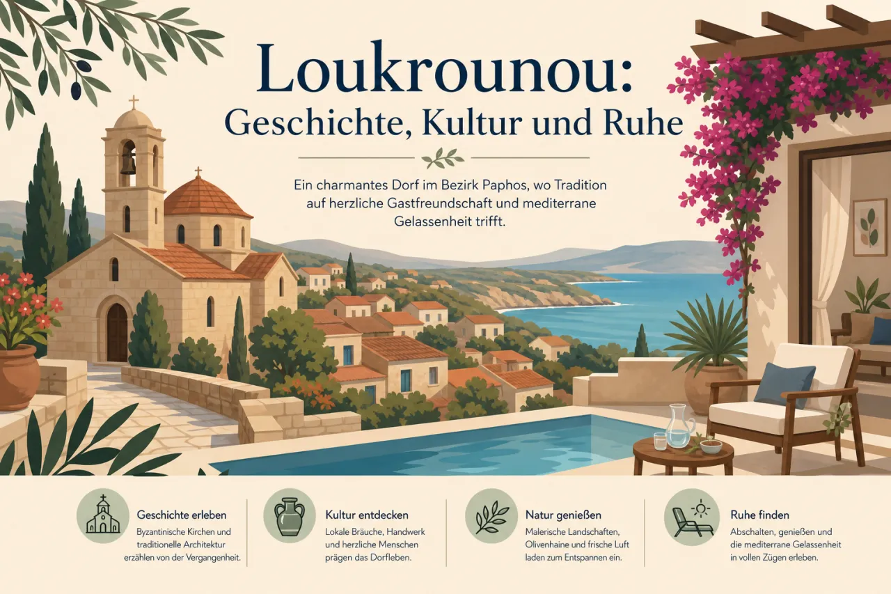 Loukrounou: Ein ruhiger Rückzugsort mit reicher Geschichte