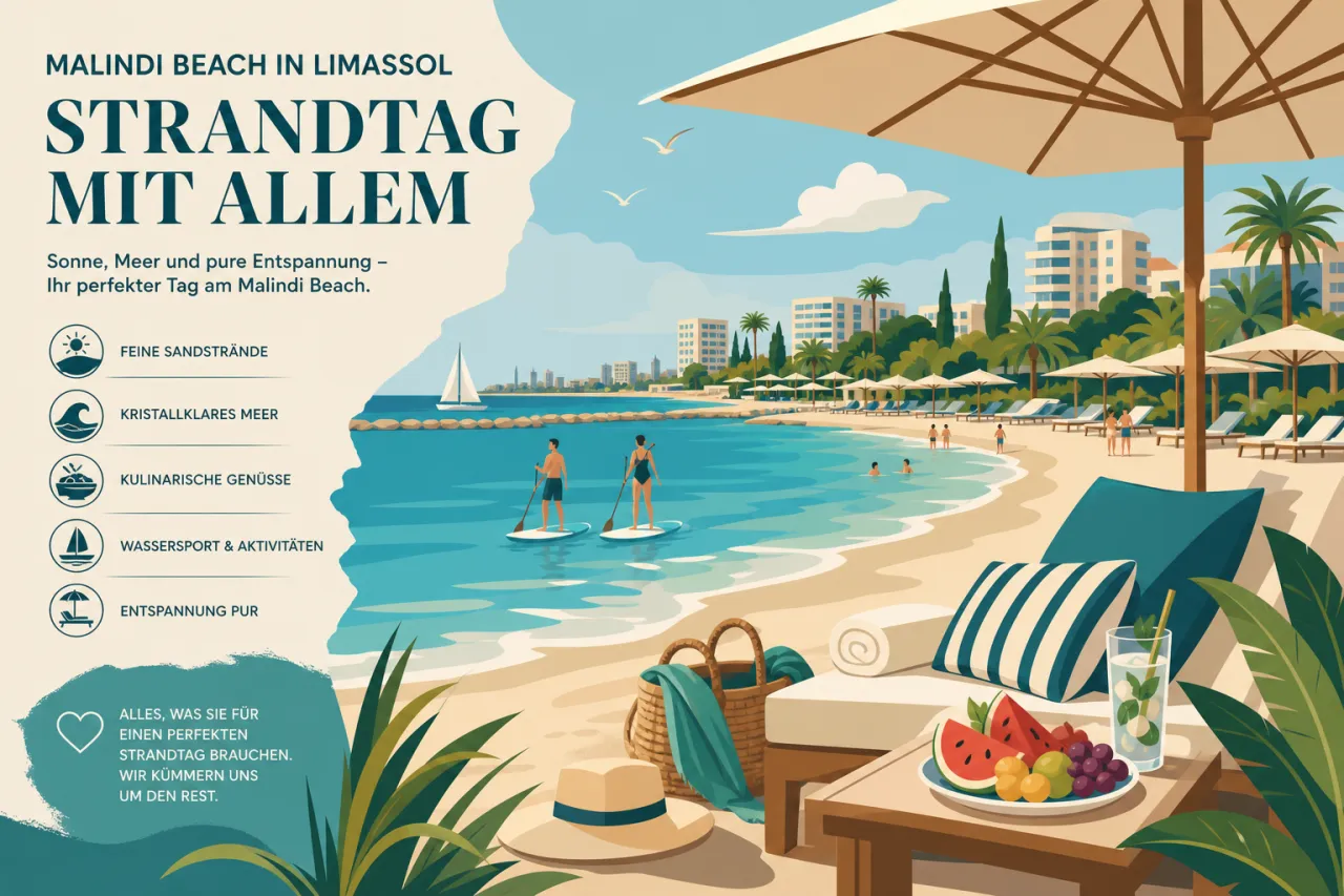 Malindi Beach (Limassol): Perfekter Strandtag mit allen Annehmlichkeiten