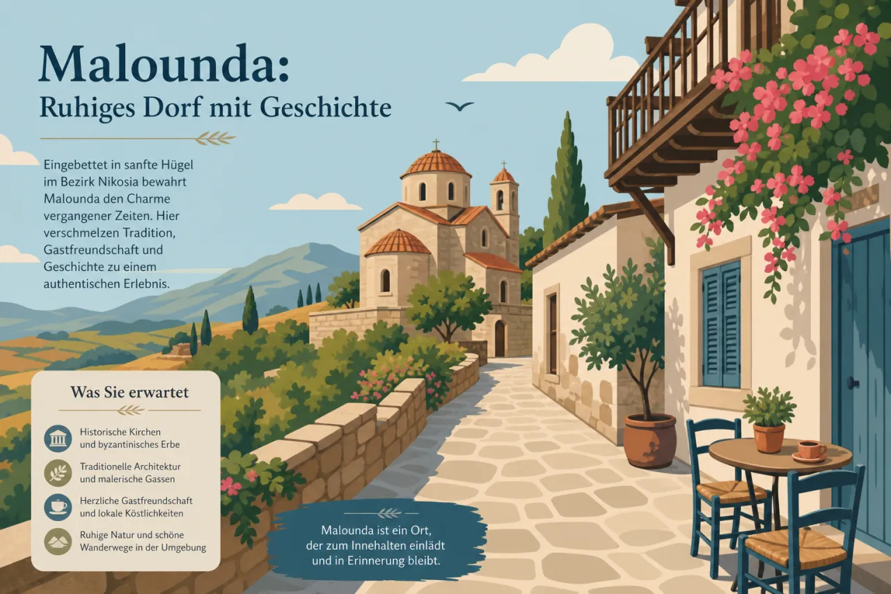 Malounda: Ein ruhiges Dorf mit viel Geschichte