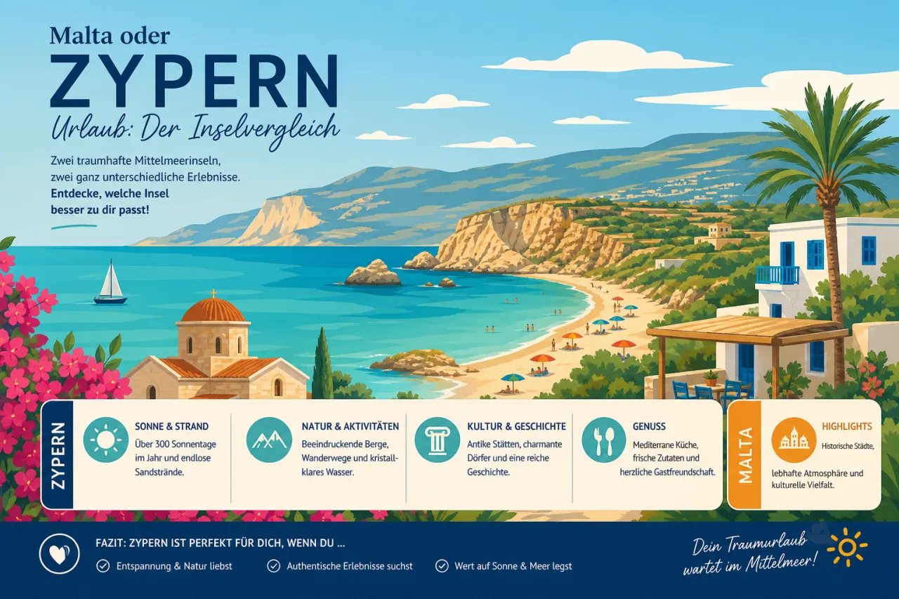 Malta oder Zypern Urlaub: Welches Inselparadies passt zu dir?