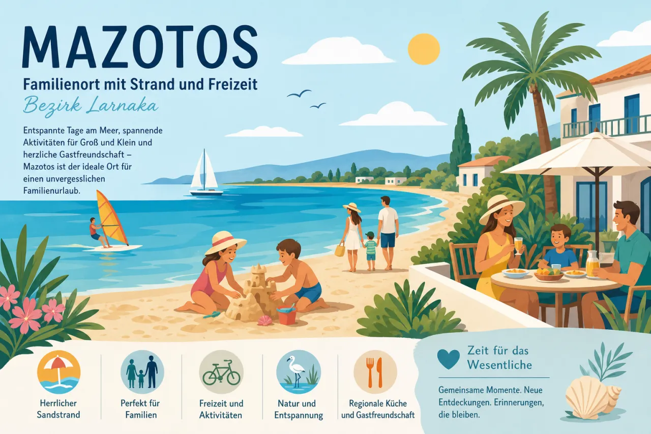Mazotos: Familienfreundlicher Ort mit vielen Freizeitmöglichkeiten