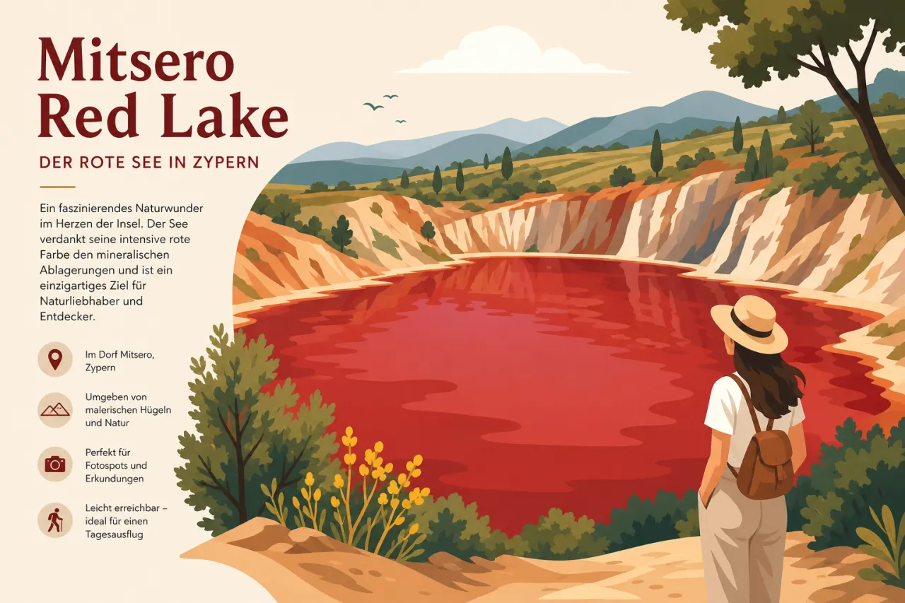 Mitsero Red Lake: Roter See in Zypern